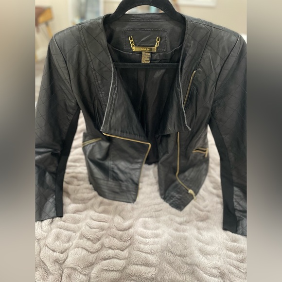 Black Genuine Leather Jacket (USED) - Picture 6 of 7